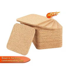 Posavasos quadrats de suro